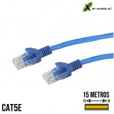 Cabo de Rede 15M Cat5E X-Cell XC-CR-15M - Azul